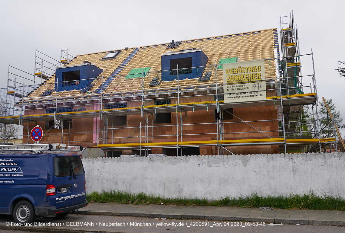 24.04.2023 - Baustelle Niederalmstraße 16 in Neuperlach